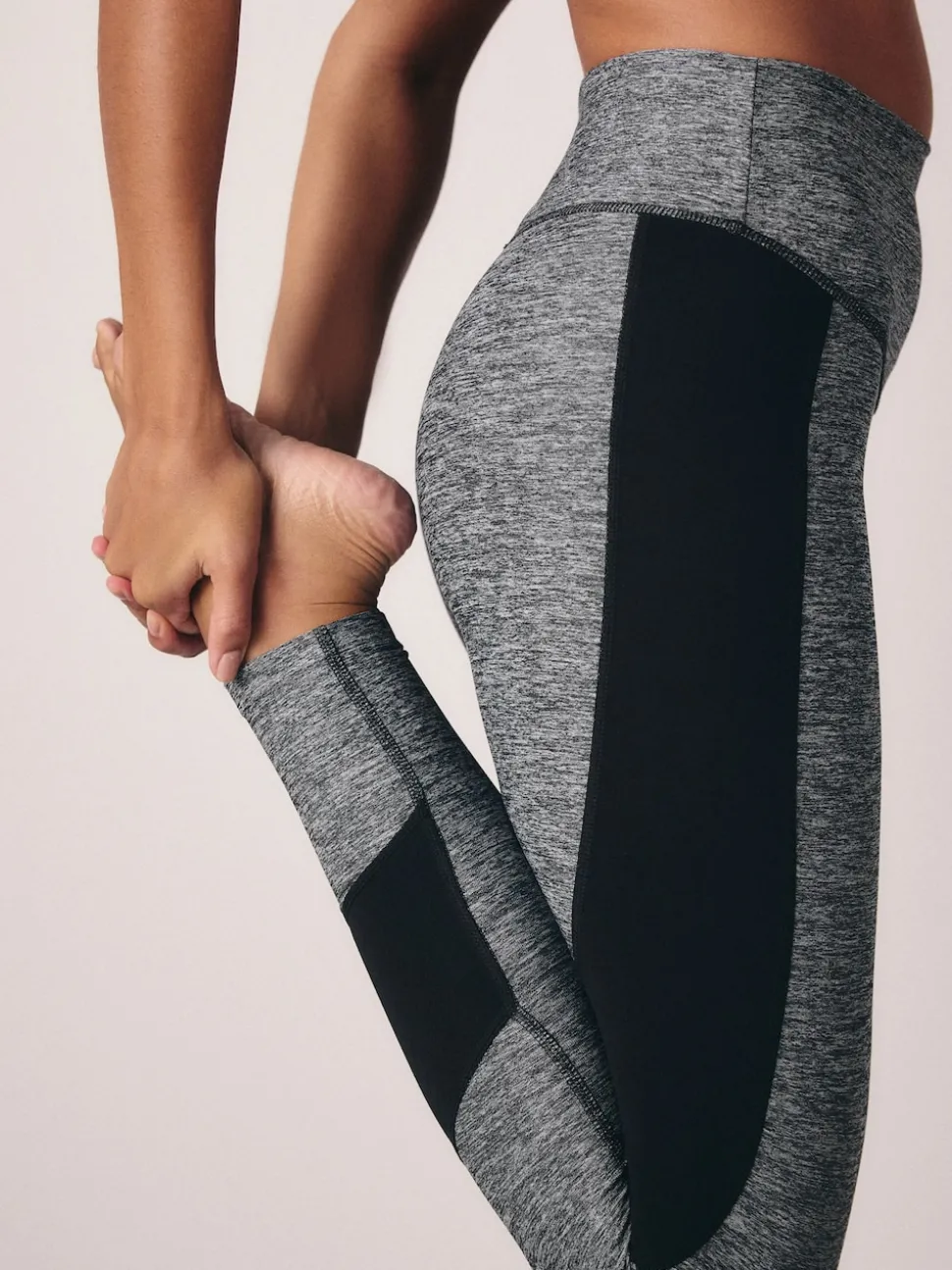 Marl gris - Legging Sports Dry Tech Tummy Control taille haute