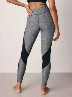 Marl gris - Legging Sports Dry Tech Tummy Control taille haute