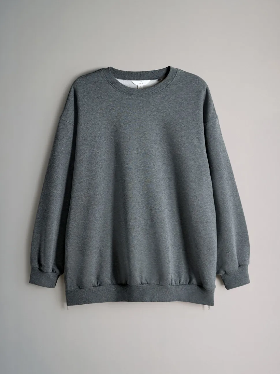 Marl/Cream anthracite - The Set lot de 2 Sweat-shirts longs à Col rond