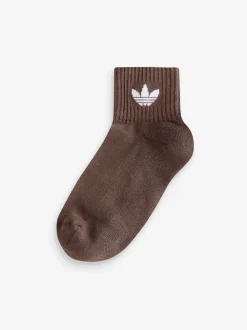 Marron - adidas originals Paquet de mi-chaussettes 3
