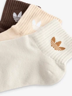 Marron - adidas originals Paquet de mi-chaussettes 3