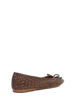 Marron - Ballerines tissées Dune London Heat