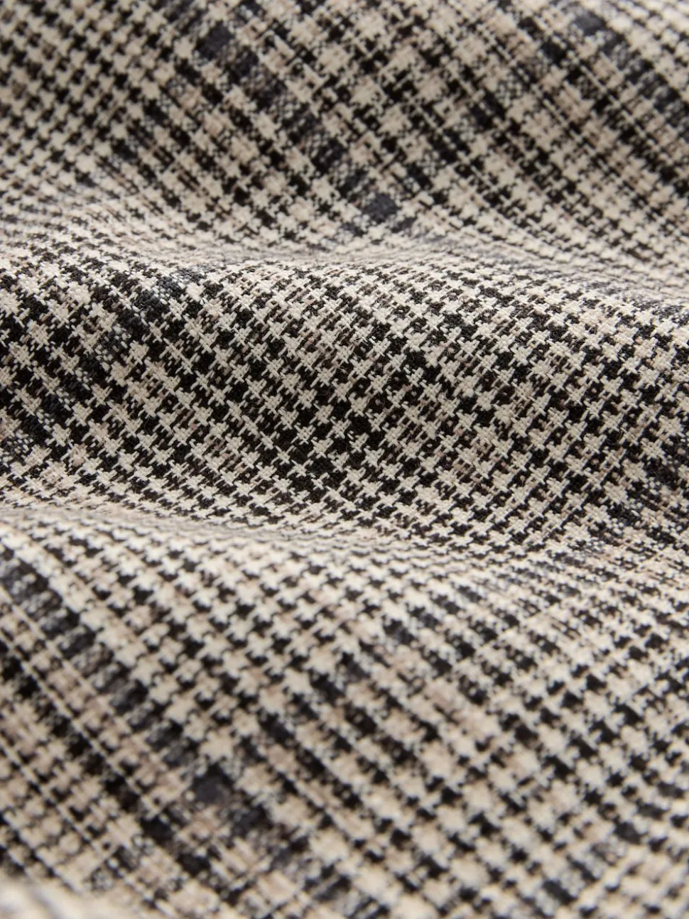 Marron - Blazer N. Premium à carreaux, riche en lin, simple boutonnage