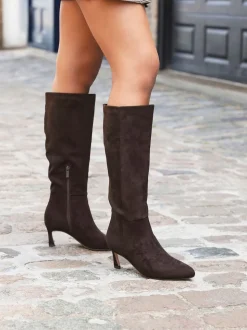 Marron - Bottes à talons aiguilles Linzi Rush à bout pointu