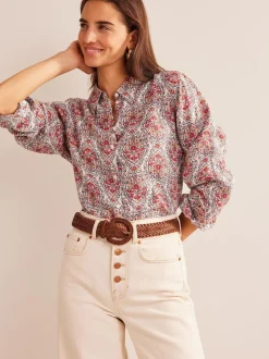 Marron - Ceinture Boden en cuir tissé