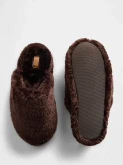 Marron - Chaussons Gap en fausse fourrure