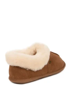Marron - Chaussons Just Sheepskin femme bleus classiques en peau de mouton