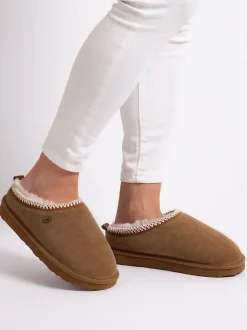 Marron - Chaussons Just Sheepskin Ladies Erin en peau de mouton