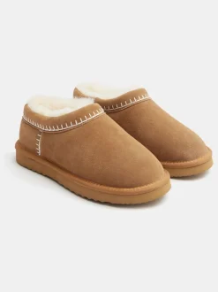 Marron - Hush Col Shearling rembourré Snug Slippers