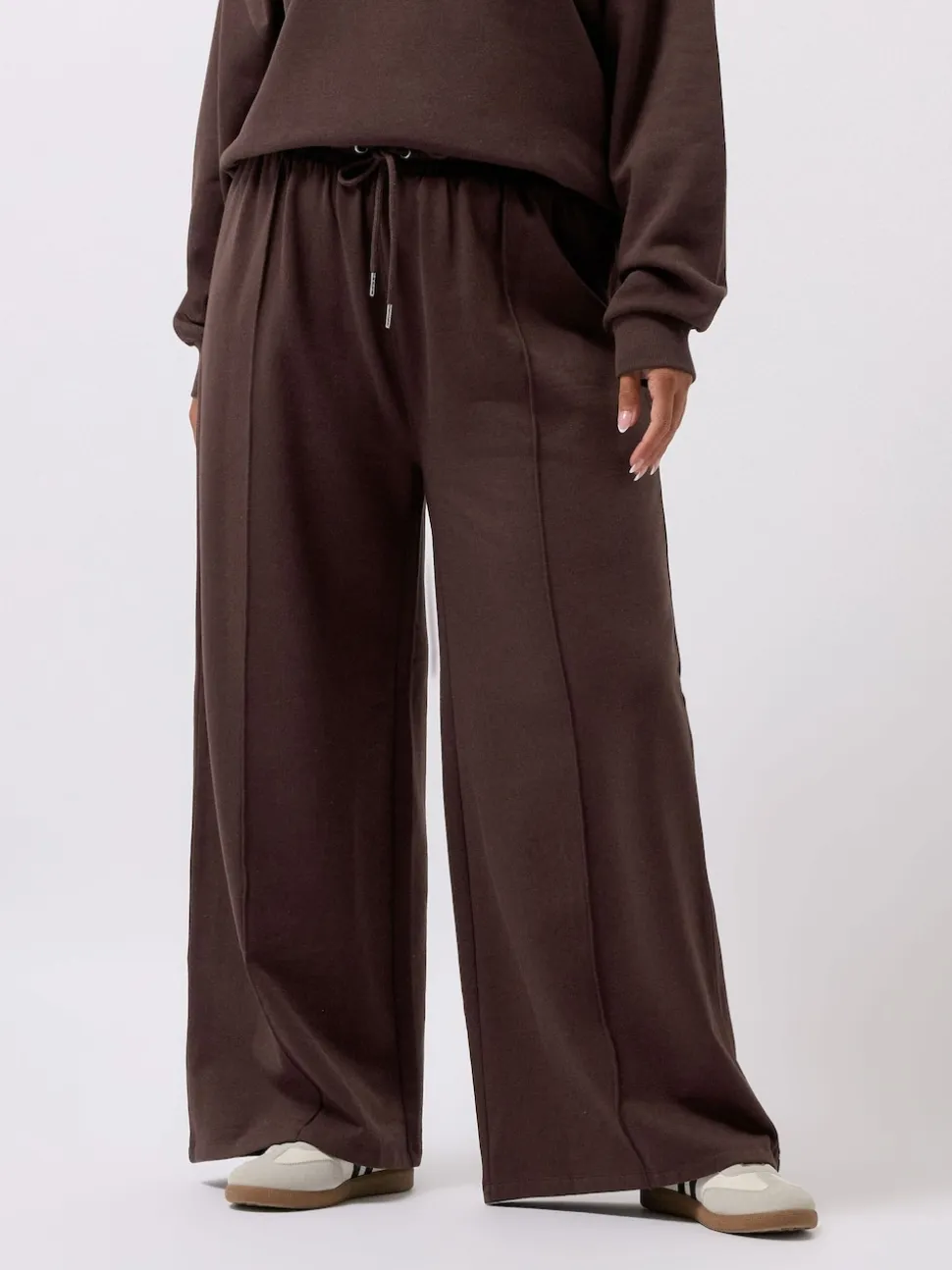 Marron - Jogging Yours Curve jambes larges