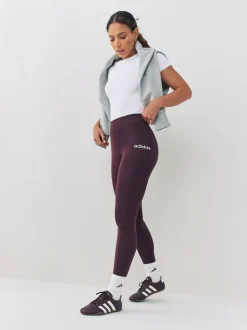 Marron - Leggings adidas Essentials en coton linéaire
