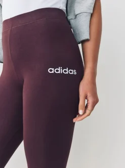Marron - Leggings adidas Essentials en coton linéaire