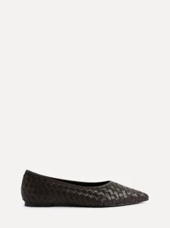 Marron - Linzi Ballerines tissées Talina à bout pointu