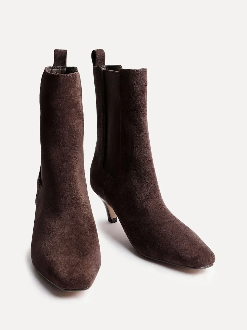 Marron - Linzi Bottes Ritual à talons chaton Chelsea