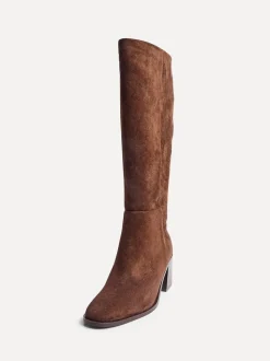 Marron - Linzi Bottes/Bottines montante à talons carrés Levine