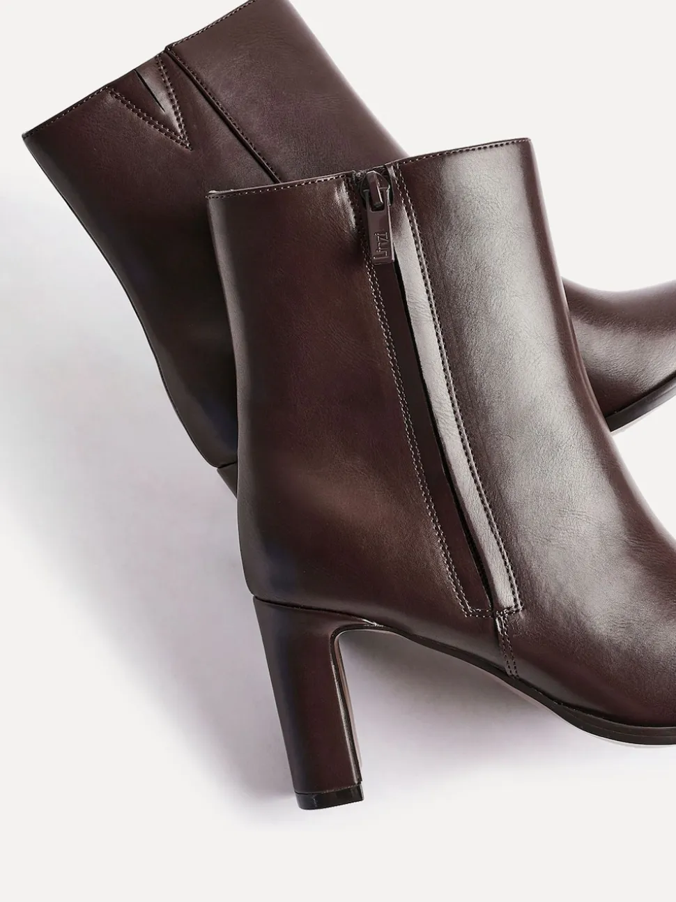 Marron - Linzi bottines Jonas à talon carré