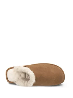 Marron - Mules Totes Isotoner en daim véritable pour femme avec déperlant