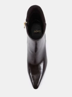 Marron - Novo Bottes Kimberley Point à talon carré