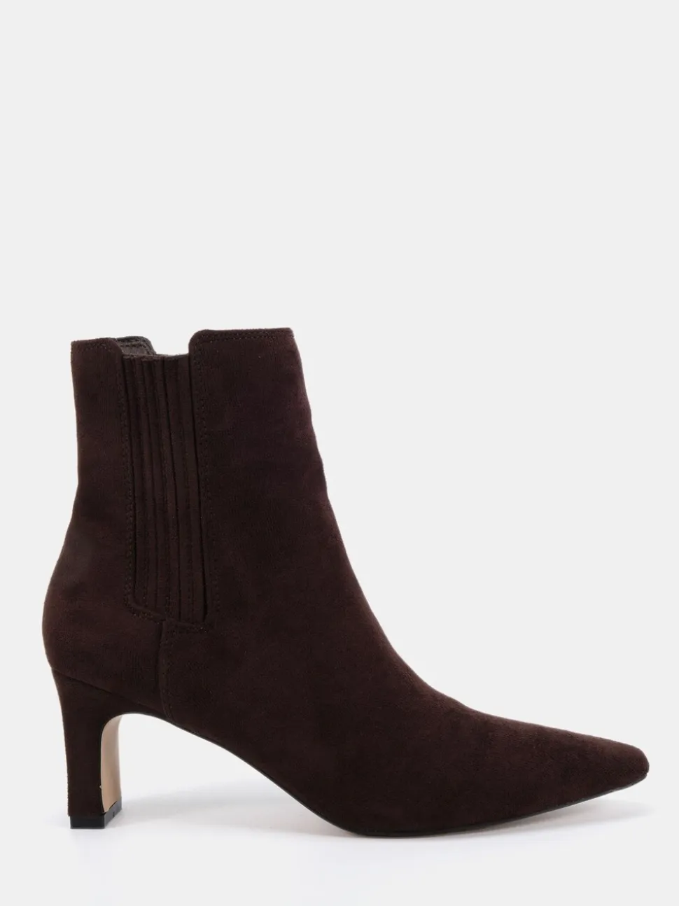 Marron - Novo Bottines Kara Low Slim à talon carré Squre Point Chelsea