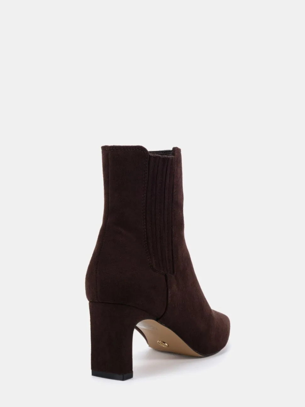 Marron - Novo Bottines Kara Low Slim à talon carré Squre Point Chelsea