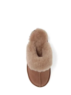 Marron - Pavers Chaussons doublés en peau de mouton