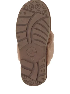 Marron - Pavers Chaussons doublés en peau de mouton