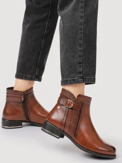Marron - Pavers Ladies Ankle Bottes Smart