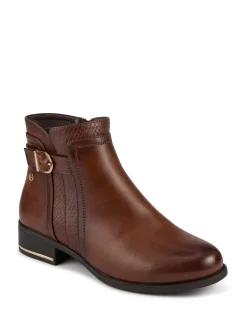 Marron - Pavers Ladies Ankle Bottes Smart