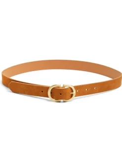 Marron - Pieces Ceinture à boucle en daim