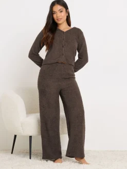Marron - PixieGirl Petite haut de Pyjamas en chenille