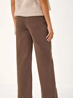 Marron - Roman Coton Blend Ample Extensible Jeans