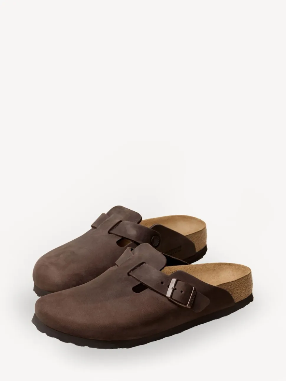 Marron - Sabots Birkenstock Boston Oil en cuir