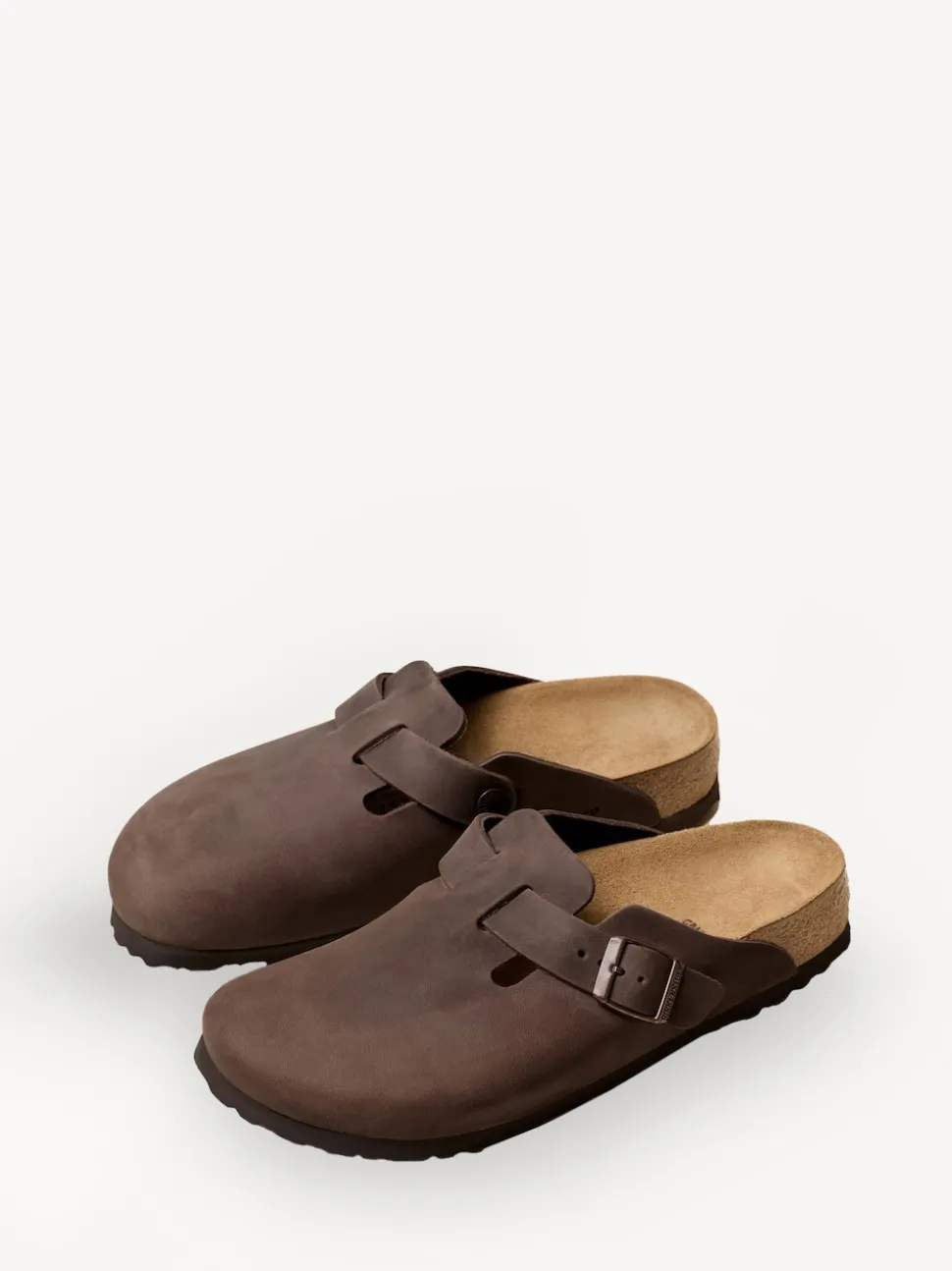 Marron - Sabots Birkenstock Boston Oil en cuir