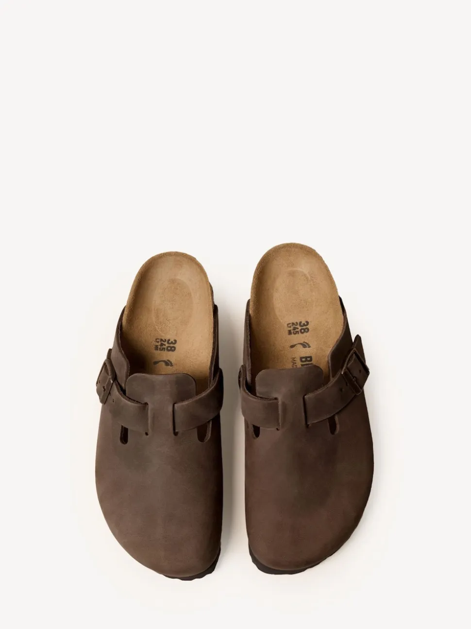 Marron - Sabots Birkenstock Boston Oil en cuir