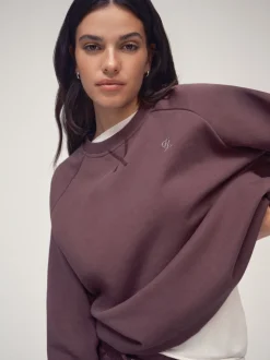 Marron - Sweat-shirt OSIA oversize à col rond