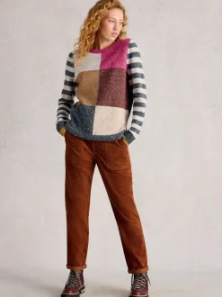 Marron - White Stuff - Pantalon en velours côtelé Twister