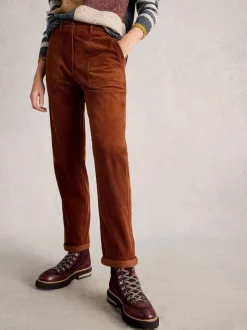 Marron - White Stuff - Pantalon en velours côtelé Twister