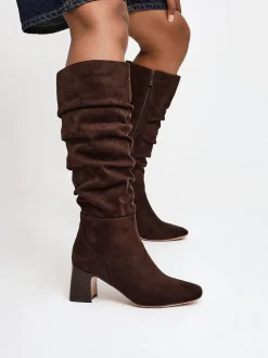 Marron alpin - Bottes hautes Linzi Alpine froncées