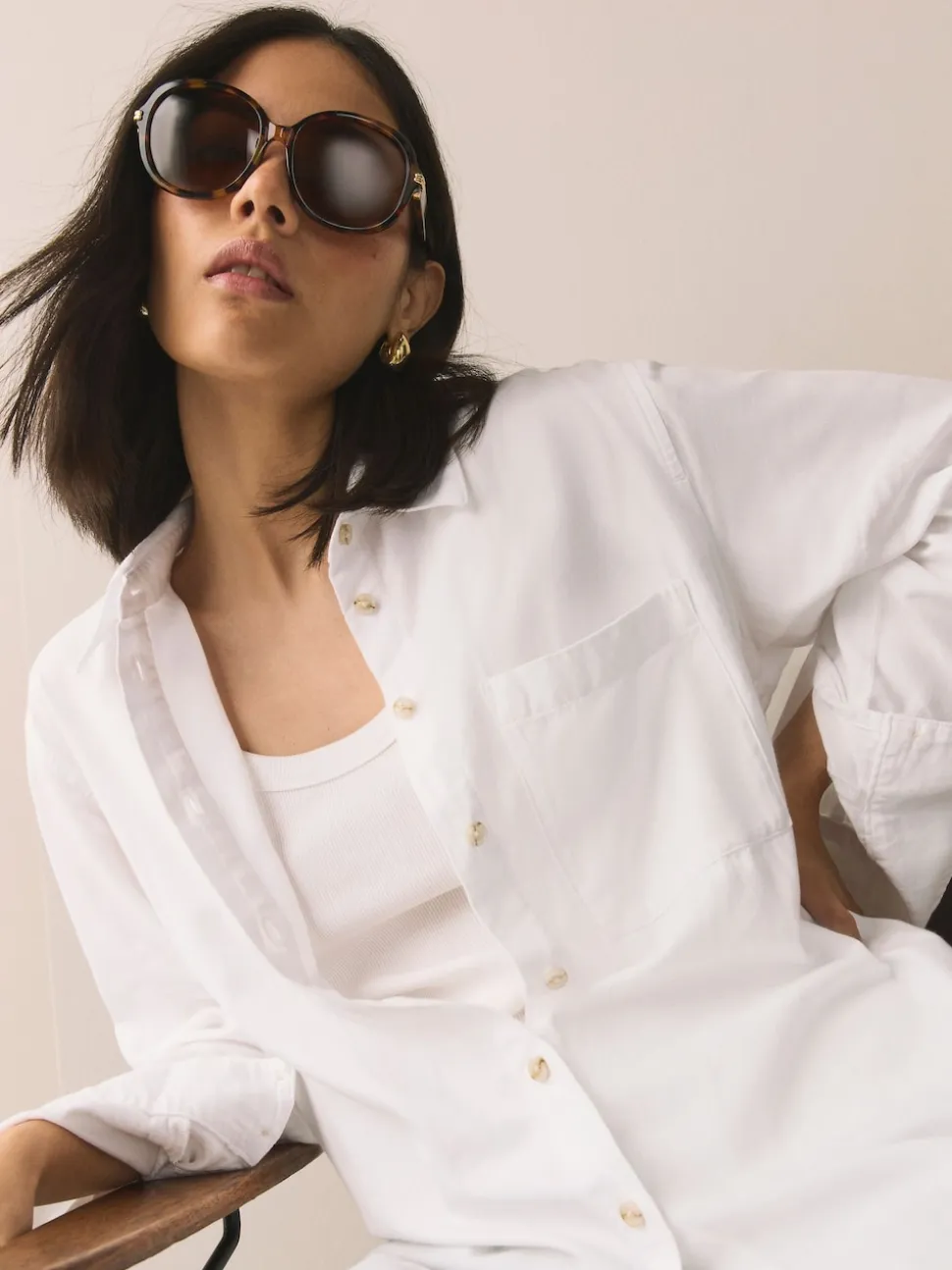 Marron écaille de tortue - Lunettes de soleil carrées