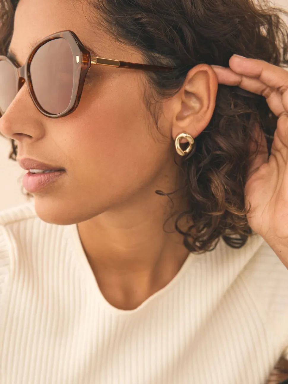 Marron écaille de tortue - Lunettes de soleil XL