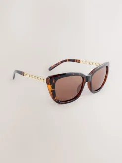 Marron écaille de tortue - Lunettes de soleil Chain Arm