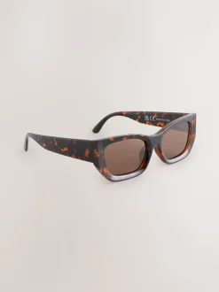 Marron écaille de tortue - Lunettes de soleil carrées