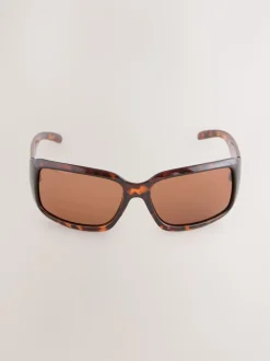Marron écaille de tortue - Lunettes de soleil enveloppantes