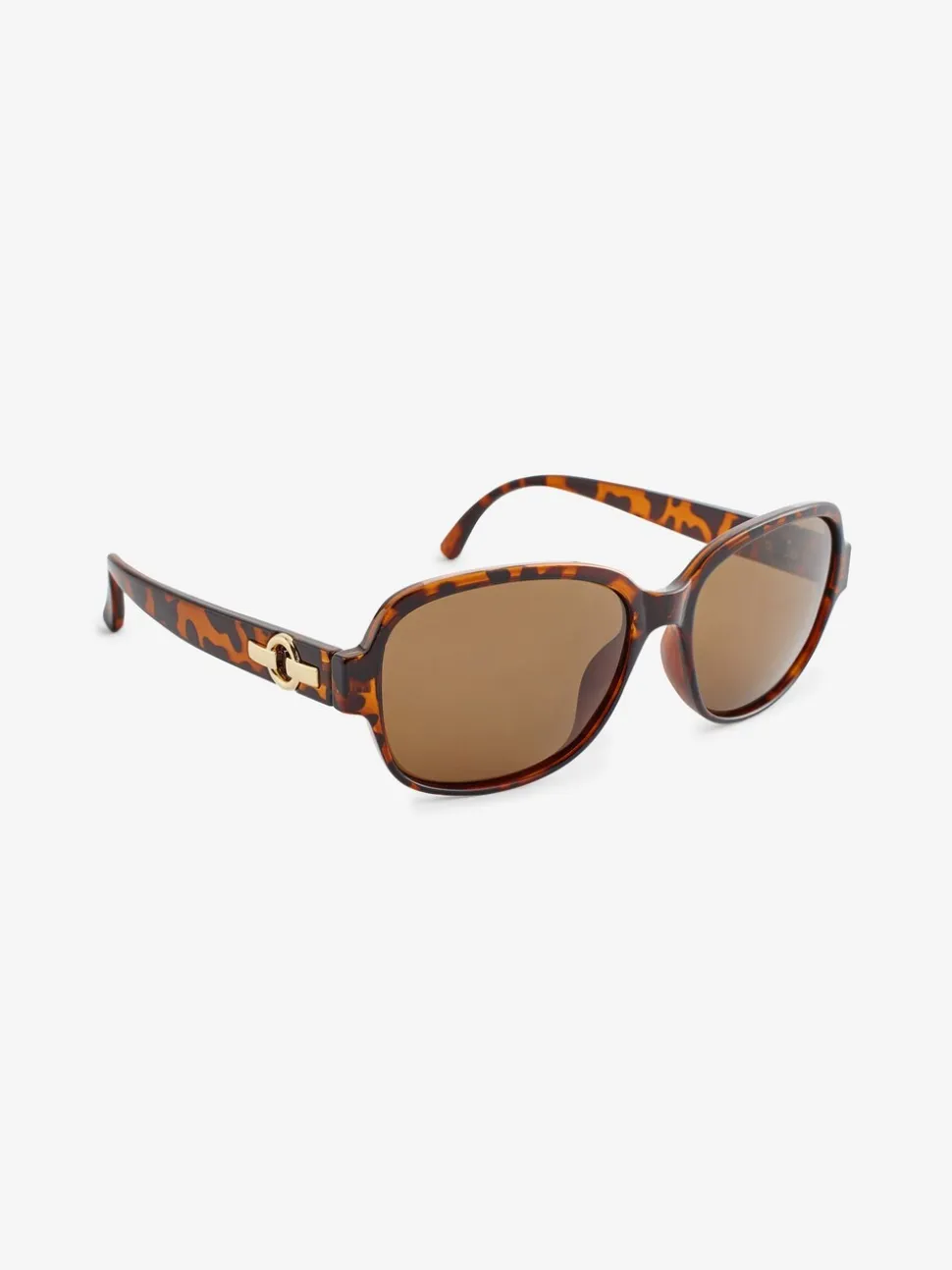 Marron écaille de tortue - Lunettes de soleil carrées polarisées petites tailles