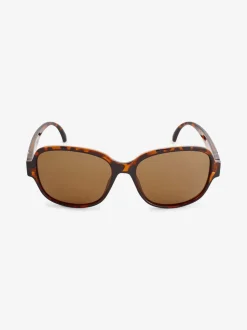 Marron écaille de tortue - Lunettes de soleil carrées polarisées petites tailles