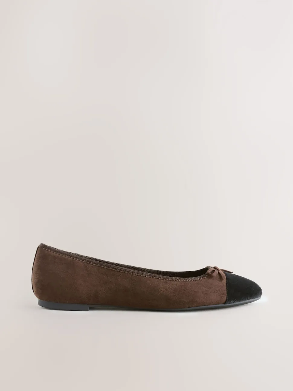 Marron chocolat - Ballerines à bout rond