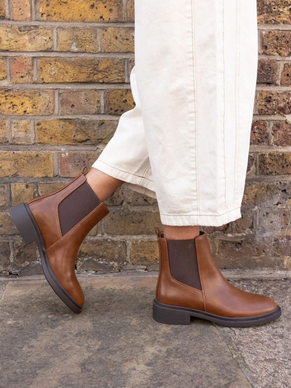 Marron chocolat - Bottes plates Chelsea Novo