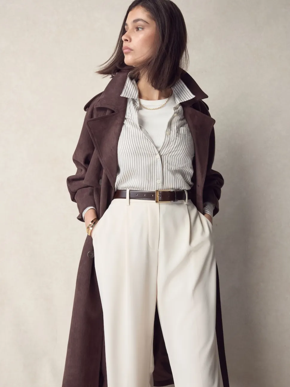 Marron chocolat - Ceinture N. Premium Made In Italie en Cuir