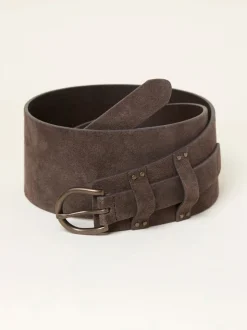 Marron chocolat - Ceinture FatFace en daim