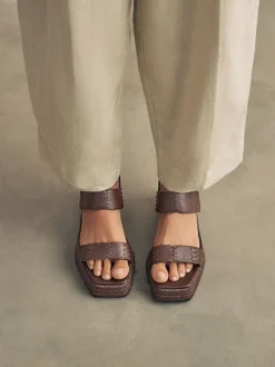 Marron chocolat - Chaussures compensées Craft en cuir haut de gamme